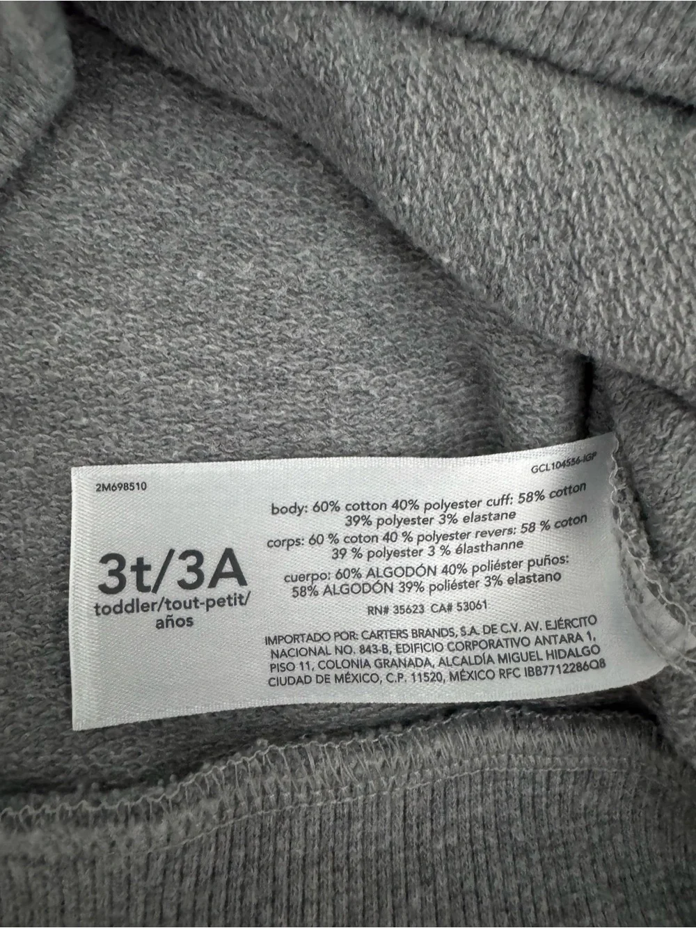 Carter’s Sweatshirt with Excavator Graphic